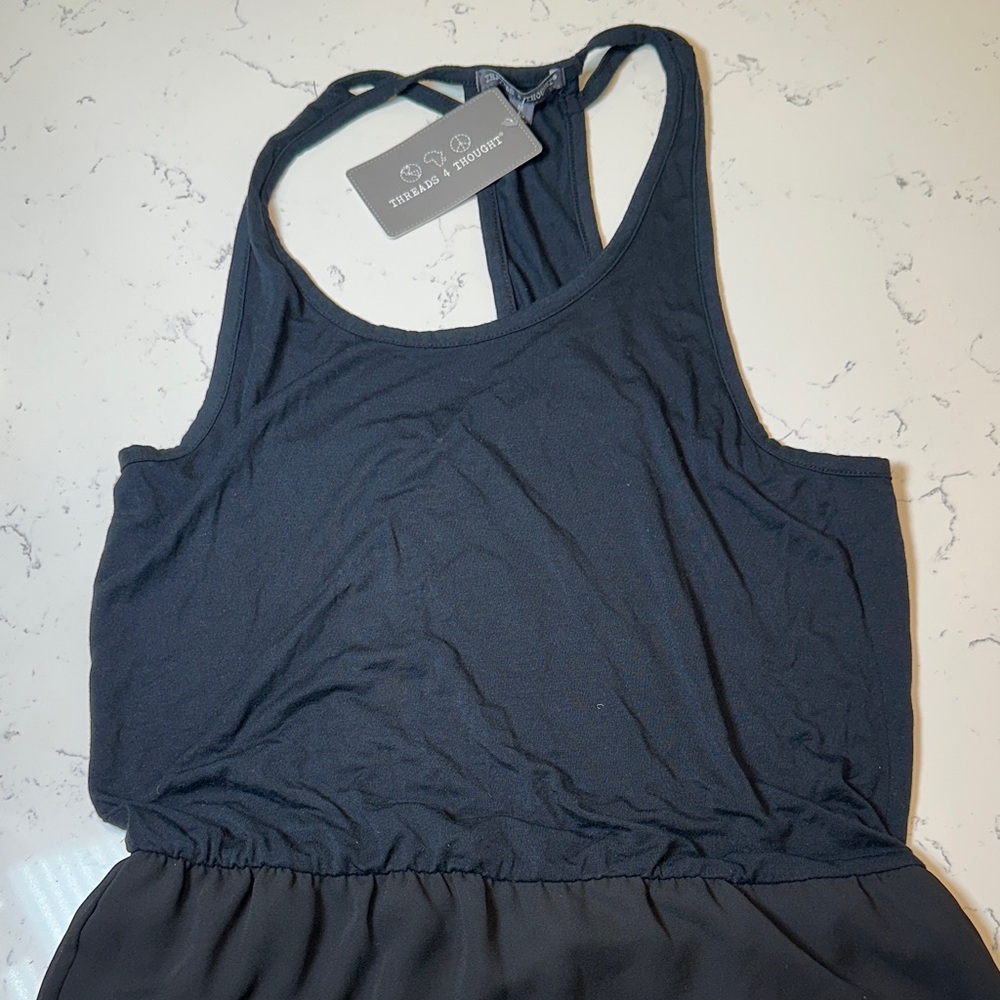Threads 4 Thought Black Racerback Mini Dress - Picture 3 of 8